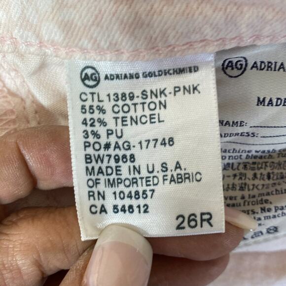 Adriano Goldschmied The Legging Ankle Super Skinny Ankle 26R Snake Print Pink - Picture 13 of 15